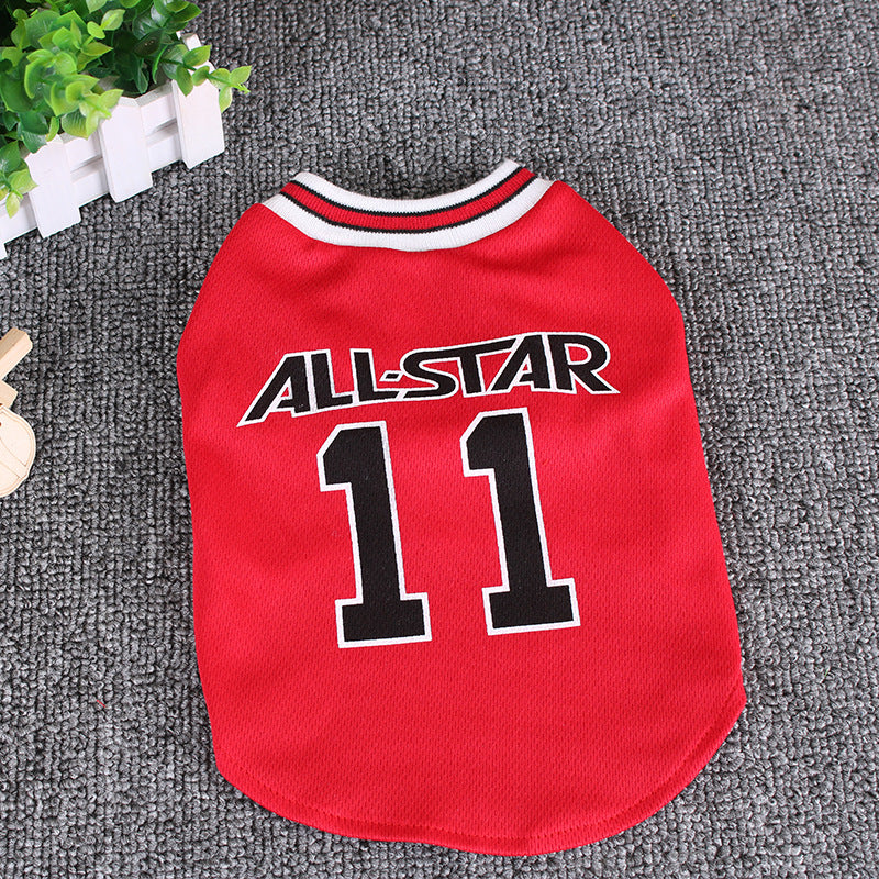 Soccer Dog Shirt Summer Vest – Breathable Cotton Pet T-Shirt