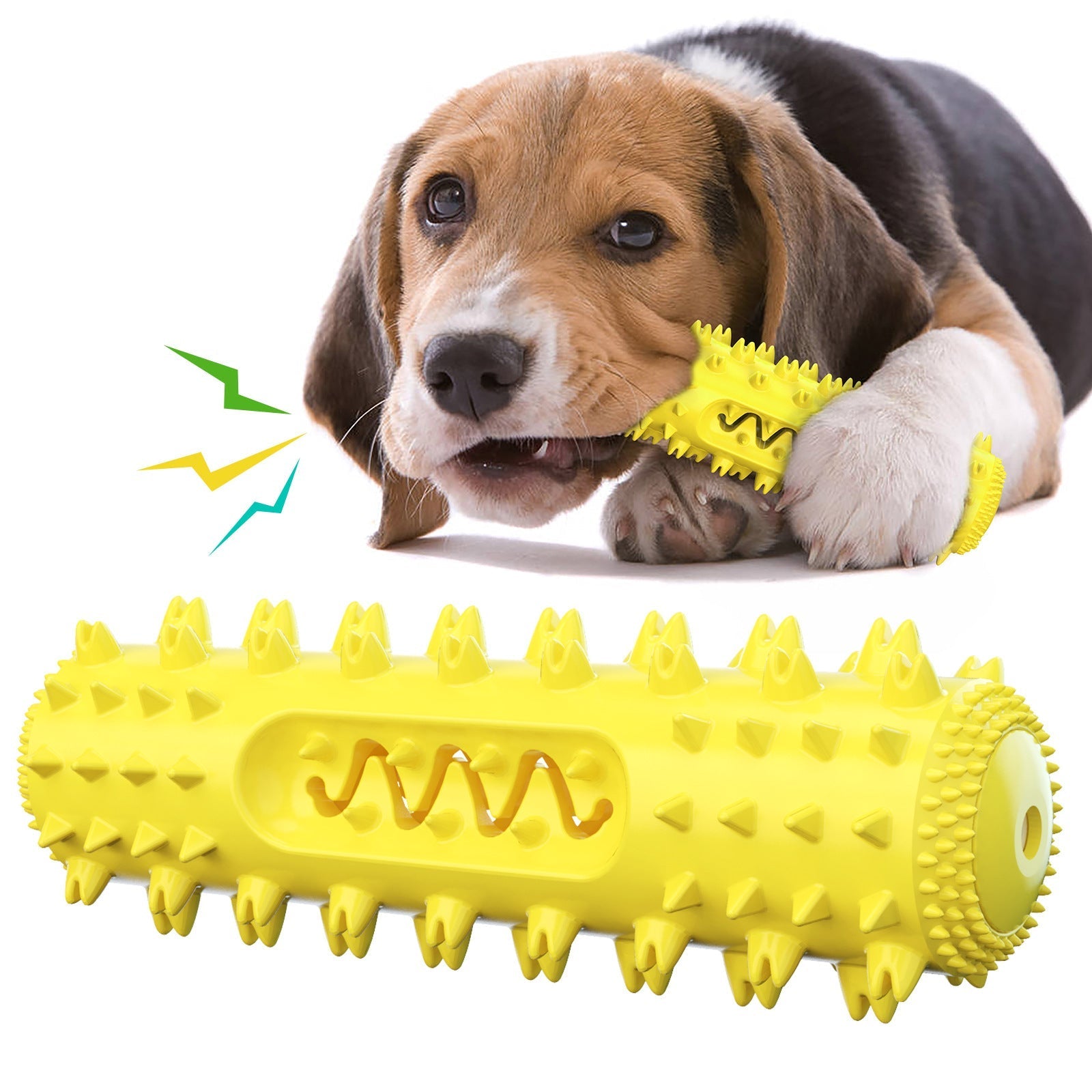 Dog Teething Chew Toy with Sound – Dental Cleaning TPR Toy