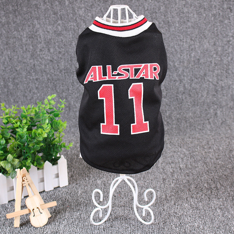 Soccer Dog Shirt Summer Vest – Breathable Cotton Pet T-Shirt