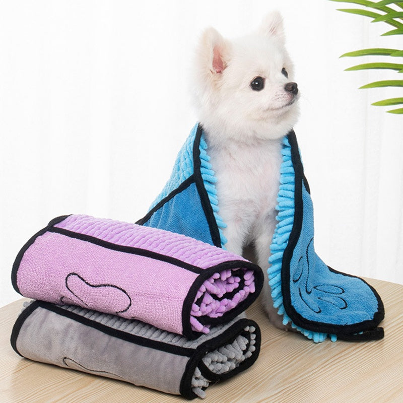 Super Absorbent Dog Towel with Hand Pockets – Quick Dry Pet Towel