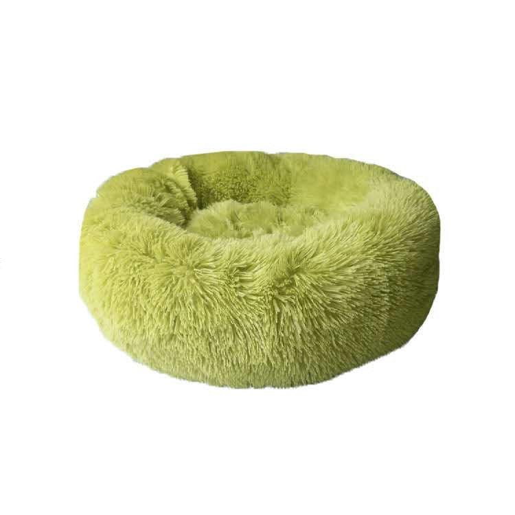 Calming Plush Dog & Cat Bed – Round Fluffy Anti-Slip Pet Bed