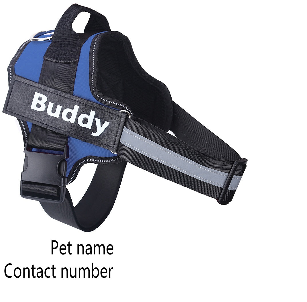 Personalized No-Pull Dog Harness – Reflective Adjustable Pet Vest