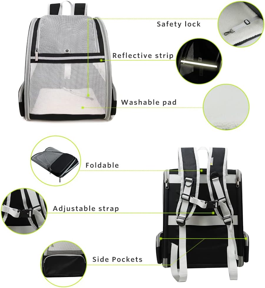 Bubble Backpack Pet Carrier – Transparent Cat & Dog Travel Bag