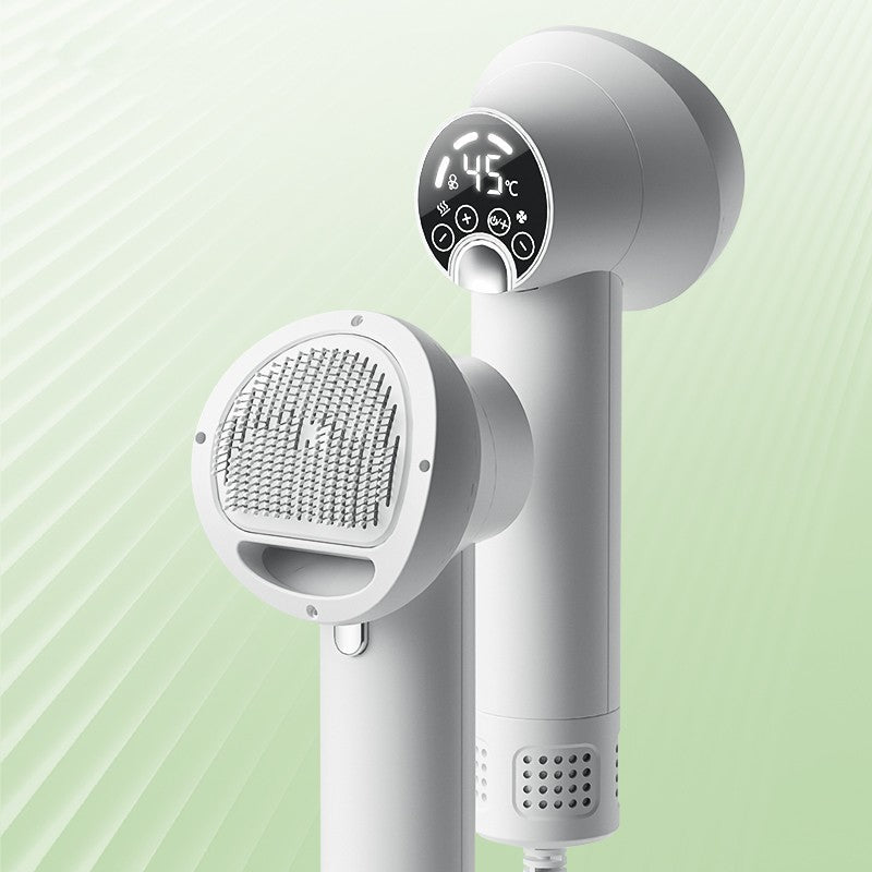 Quiet Pet Hair Dryer & Brush – 2-in-1 Dog Grooming Blow Comb