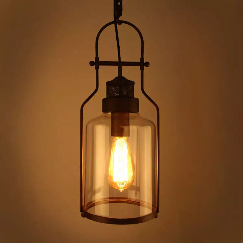 Azura Industrial Glass Jar Pendant Light