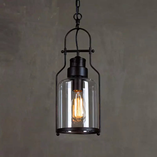 Azura Industrial Glass Jar Pendant Light