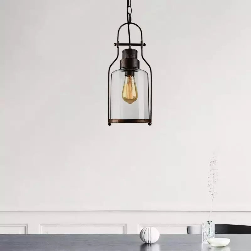 Azura Industrial Glass Jar Pendant Light