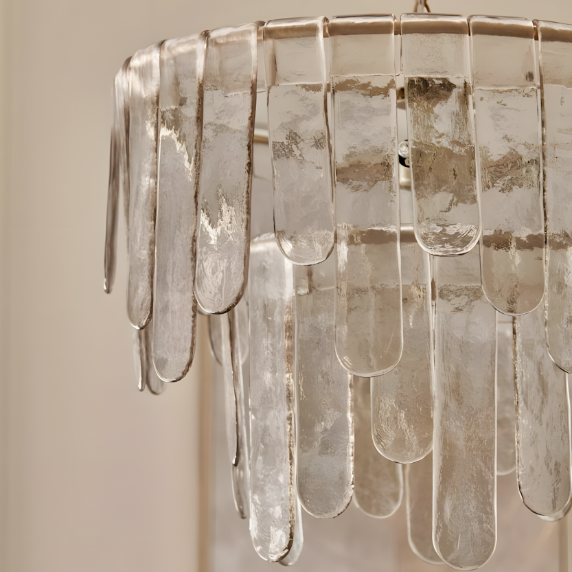 Jack Farmhouse Tiered Textured Glass Pendant Light