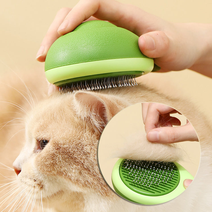 2-in-1 Pet Grooming Brush – Avocado Deshedding Cat & Dog Comb